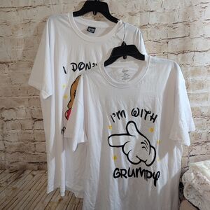 ~Couple Disney Grumpy Shirts 2XL & 3XL I Don't Do Matching Shirts
